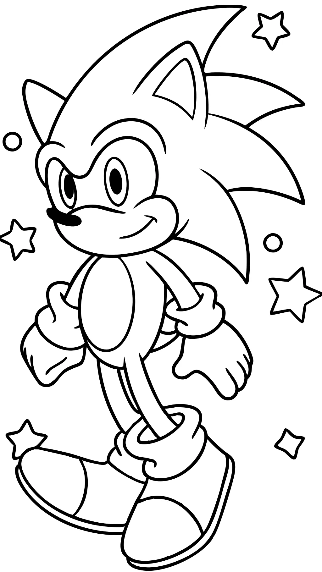 sonic hedgehog coloring page